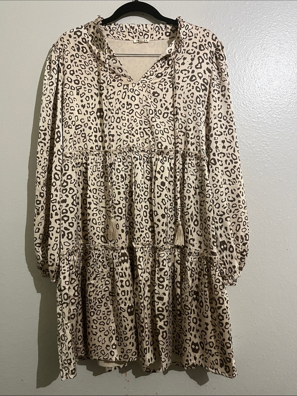 Jodifl Leopard Tiered Mini Dress
